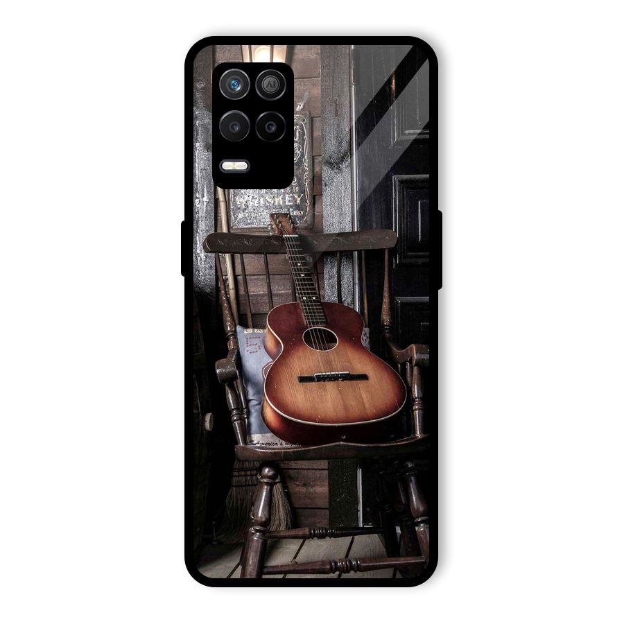 Vintage Chair Guitar Glass Back Case for Realme 8s 5G