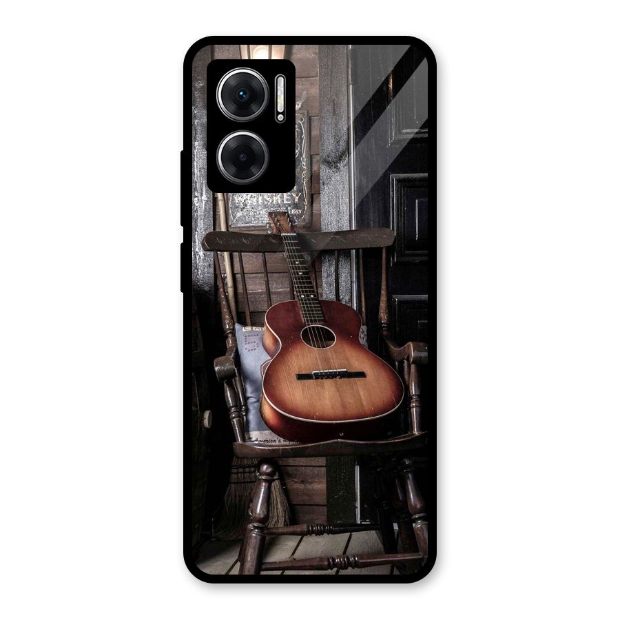 Vintage Chair Guitar Glass Back Case for Redmi 11 Prime 5G