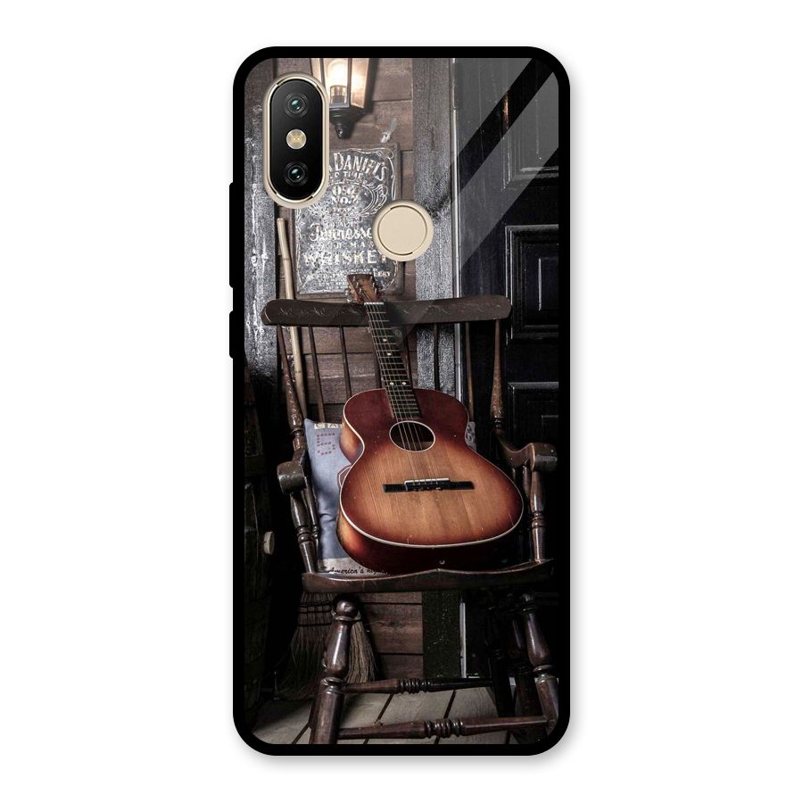 Vintage Chair Guitar Glass Back Case for Redmi A2