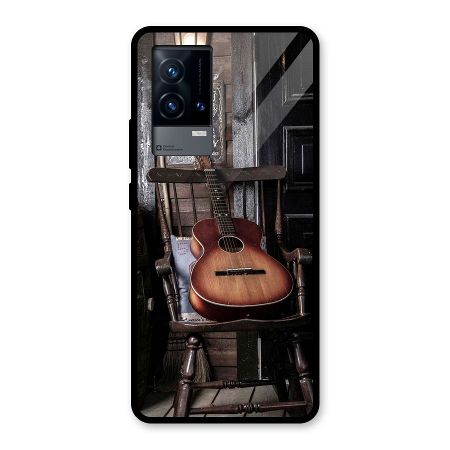 Vintage Chair Guitar Glass Back Case for iQOO 9 5G