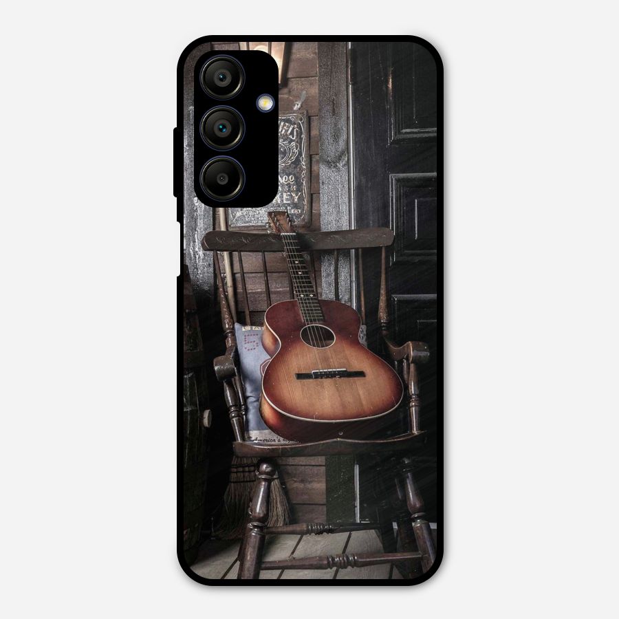 Vintage Chair Guitar Metal Back Case for Galaxy A15 5G
