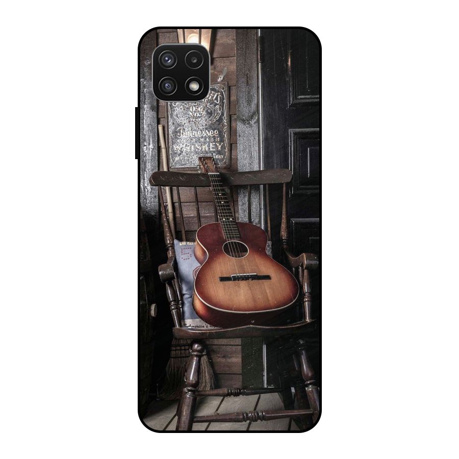 Vintage Chair Guitar Metal Back Case for Galaxy A22 5G