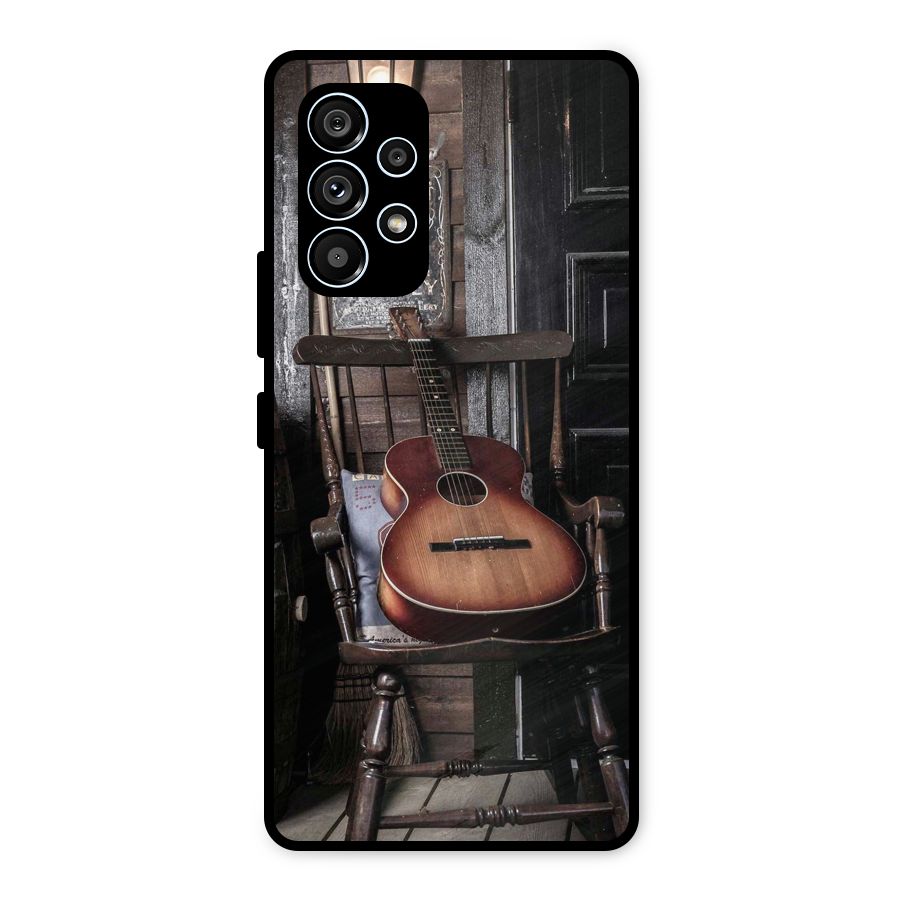 Vintage Chair Guitar Metal Back Case for Galaxy A53 5G