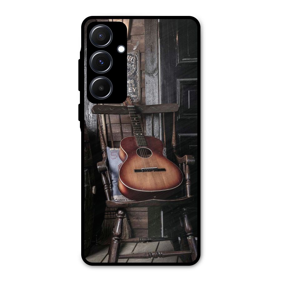 Vintage Chair Guitar Metal Back Case for Galaxy A55