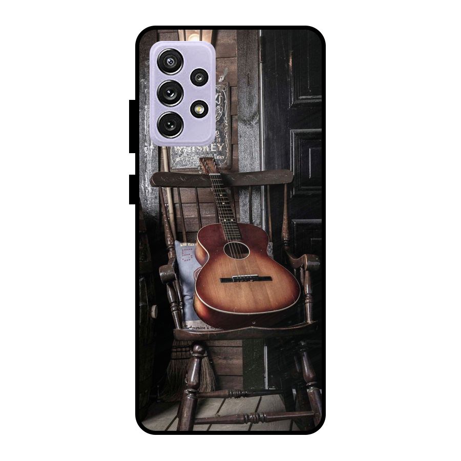 Vintage Chair Guitar Metal Back Case for Galaxy A72
