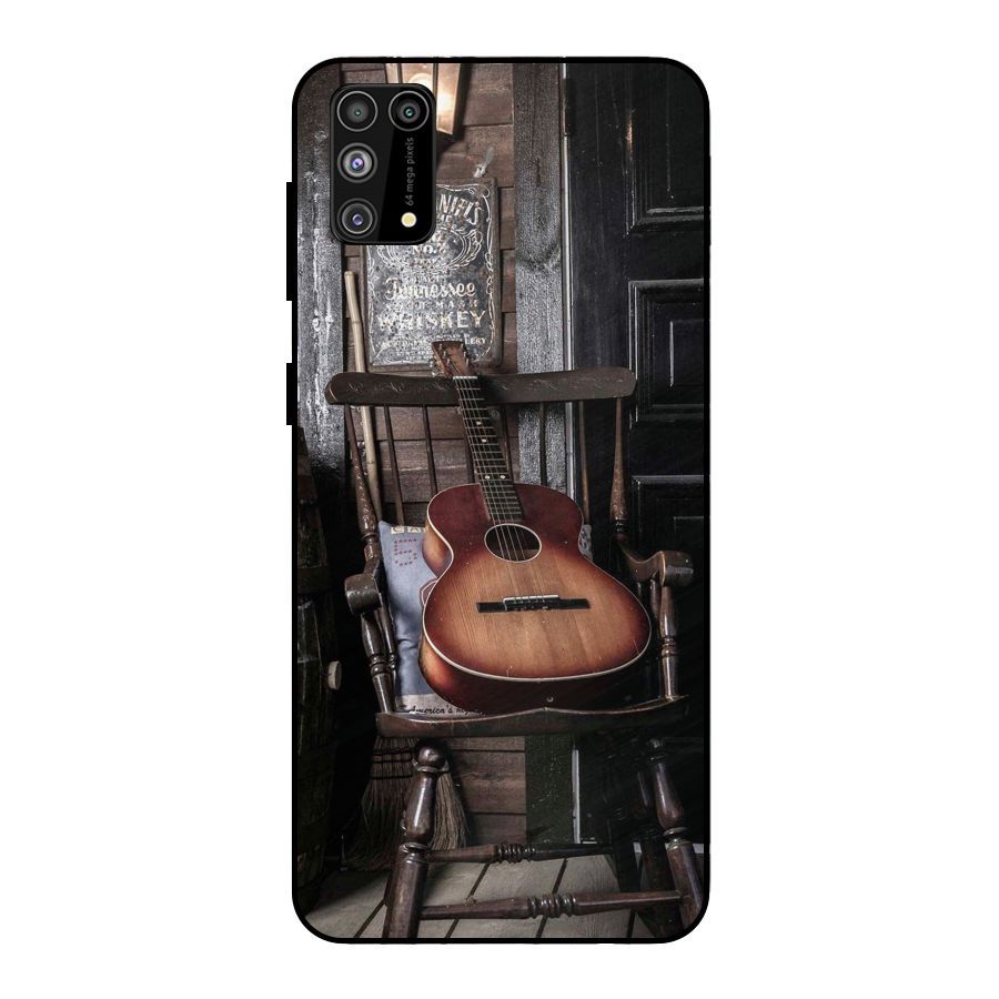 Vintage Chair Guitar Metal Back Case for Galaxy F41