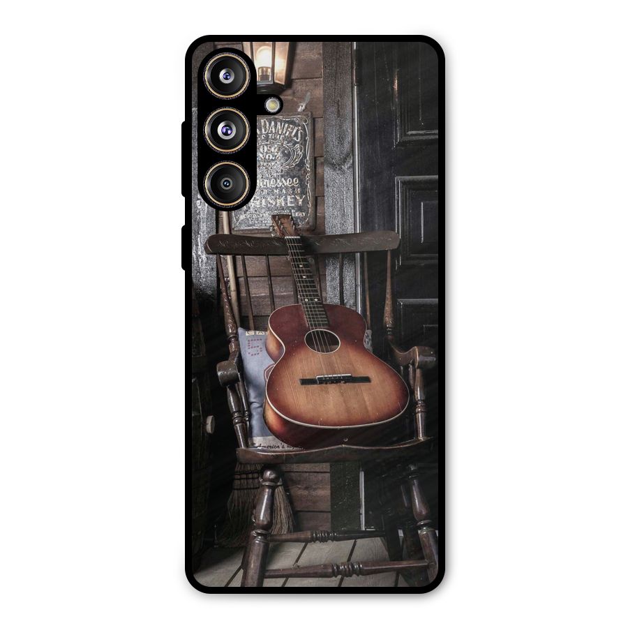 Vintage Chair Guitar Metal Back Case for Galaxy F55