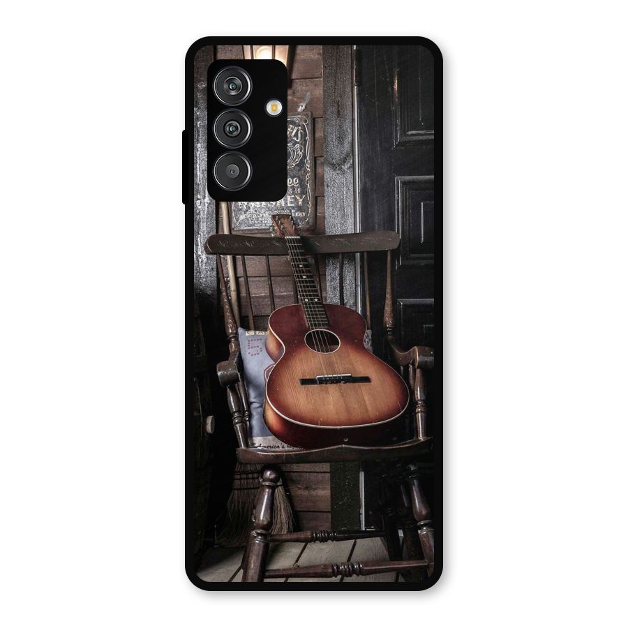 Vintage Chair Guitar Metal Back Case for Galaxy M13