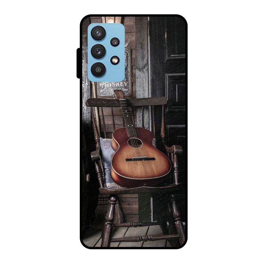 Vintage Chair Guitar Metal Back Case for Galaxy M32 5G