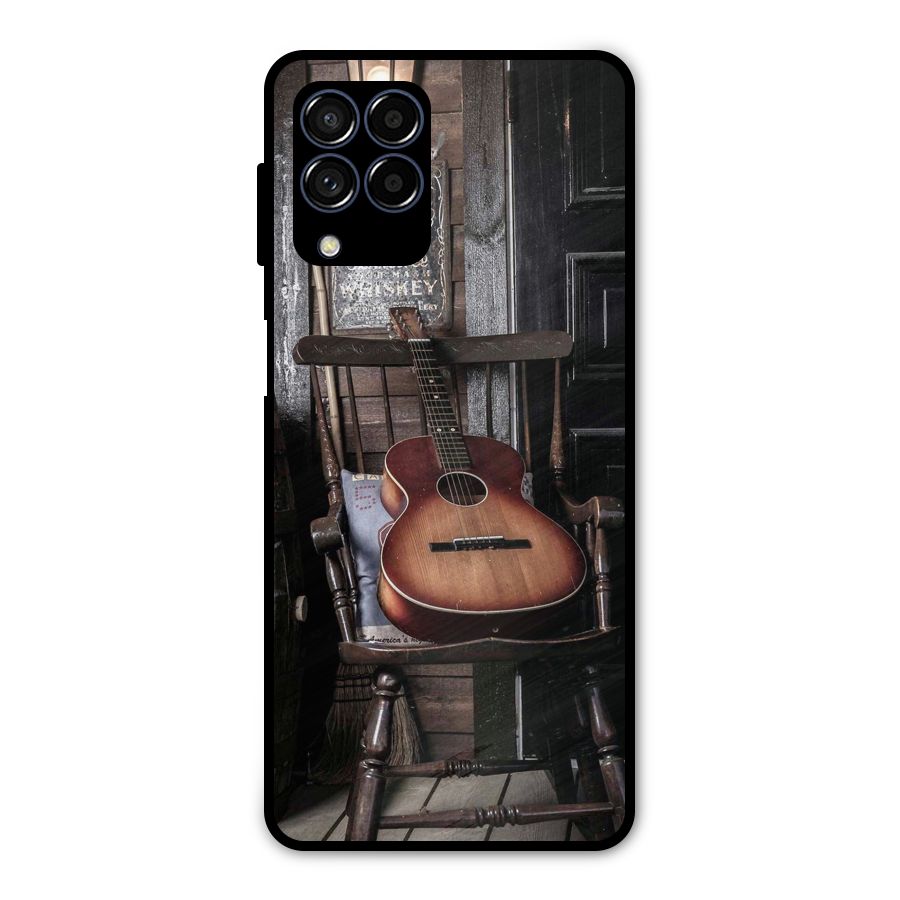 Vintage Chair Guitar Metal Back Case for Galaxy M53 5G