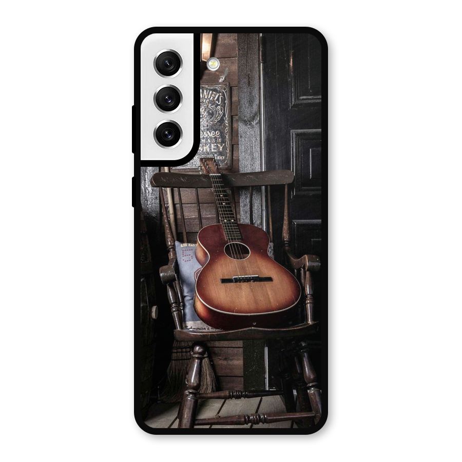 Vintage Chair Guitar Metal Back Case for Galaxy S21 FE 5G