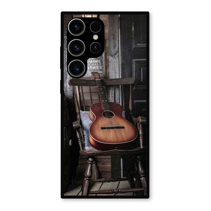 Vintage Chair Guitar Metal Back Case for Galaxy S23 Ultra