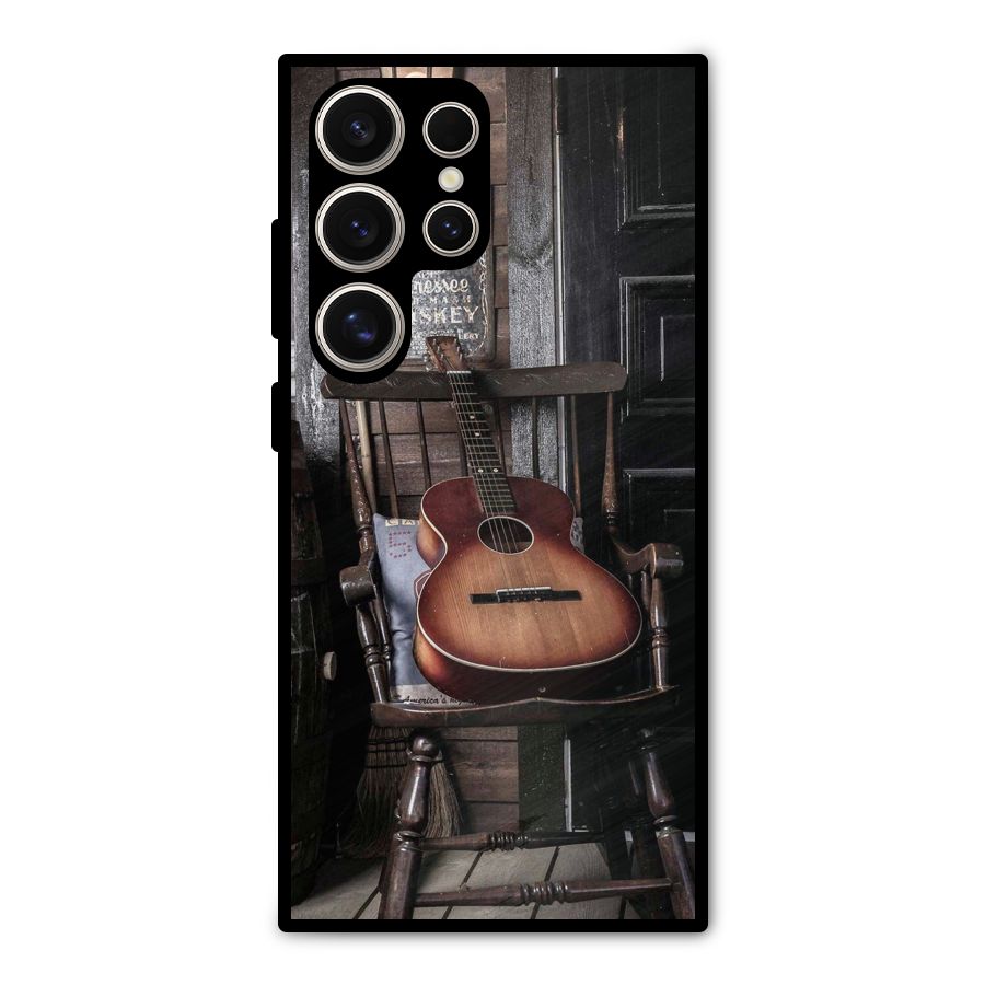 Vintage Chair Guitar Metal Back Case for Galaxy S24 Ultra