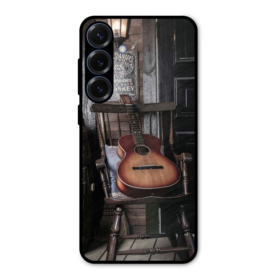 Vintage Chair Guitar Metal Back Case for Galaxy S25 Plus