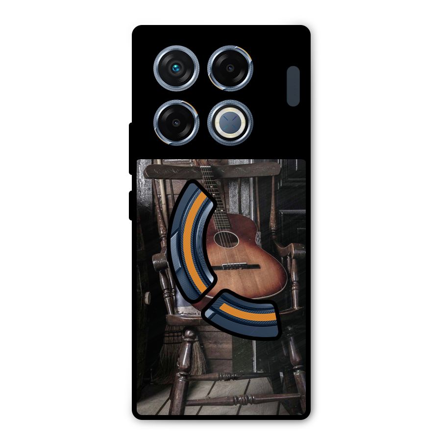 Vintage Chair Guitar Metal Back Case for Infinix GT 20 Pro
