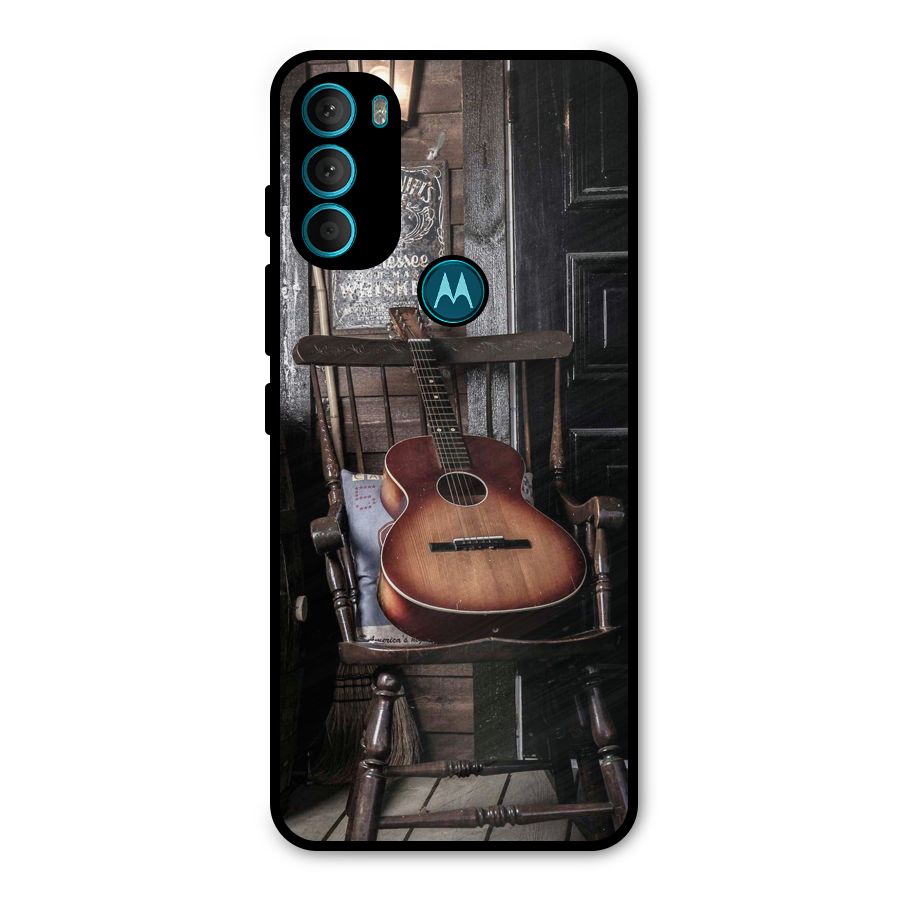 Vintage Chair Guitar Metal Back Case for Moto G71 5G