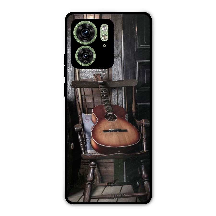 Vintage Chair Guitar Metal Back Case for Motorola Edge 40 5G