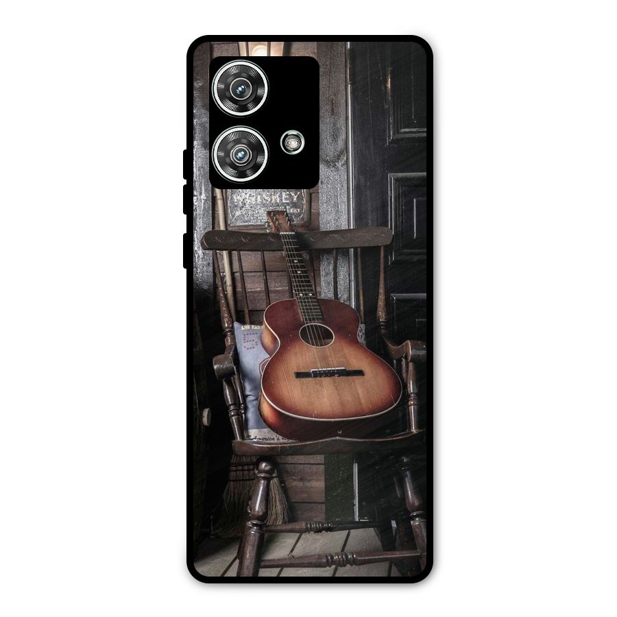 Vintage Chair Guitar Metal Back Case for Motorola Edge 40 Neo