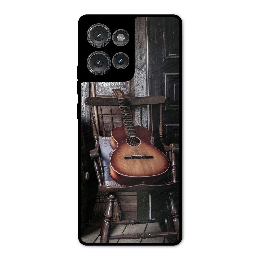 Vintage Chair Guitar Metal Back Case for Motorola Edge 50