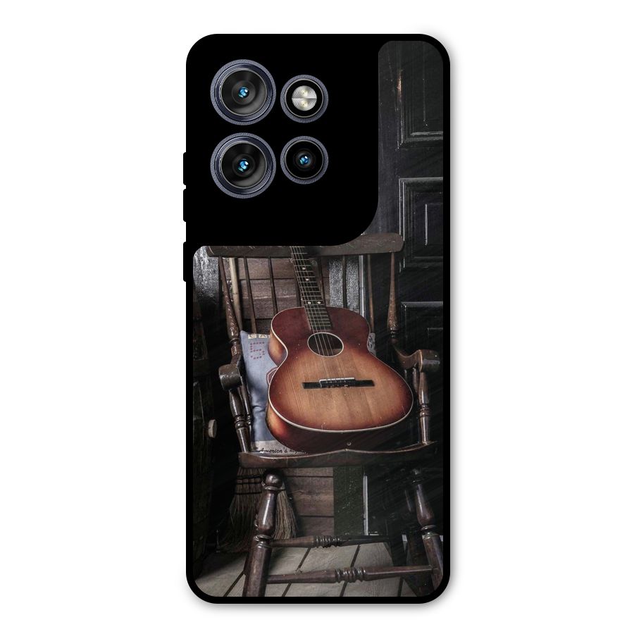 Vintage Chair Guitar Metal Back Case for Motorola Edge 50 Neo