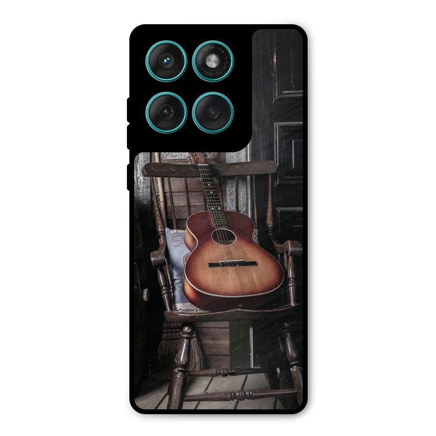Vintage Chair Guitar Metal Back Case for Motorola Edge 60 Fusion