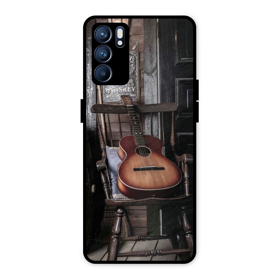Vintage Chair Guitar Metal Back Case for Oppo Reno6 5G