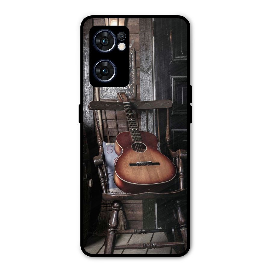 Vintage Chair Guitar Metal Back Case for Oppo Reno7 5G