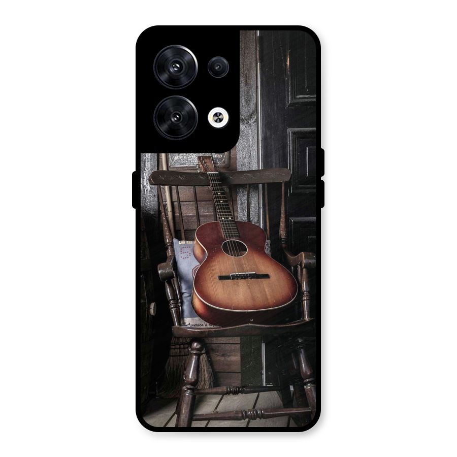 Vintage Chair Guitar Metal Back Case for Oppo Reno8 5G
