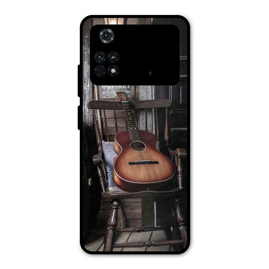 Vintage Chair Guitar Metal Back Case for Poco M4 Pro 4G