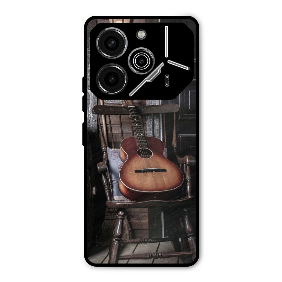 Vintage Chair Guitar Metal Back Case for Tecno Pova 6 Pro