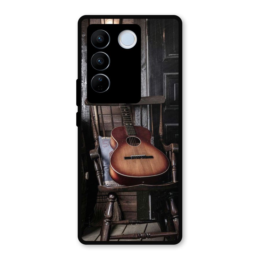 Vintage Chair Guitar Metal Back Case for Vivo V27