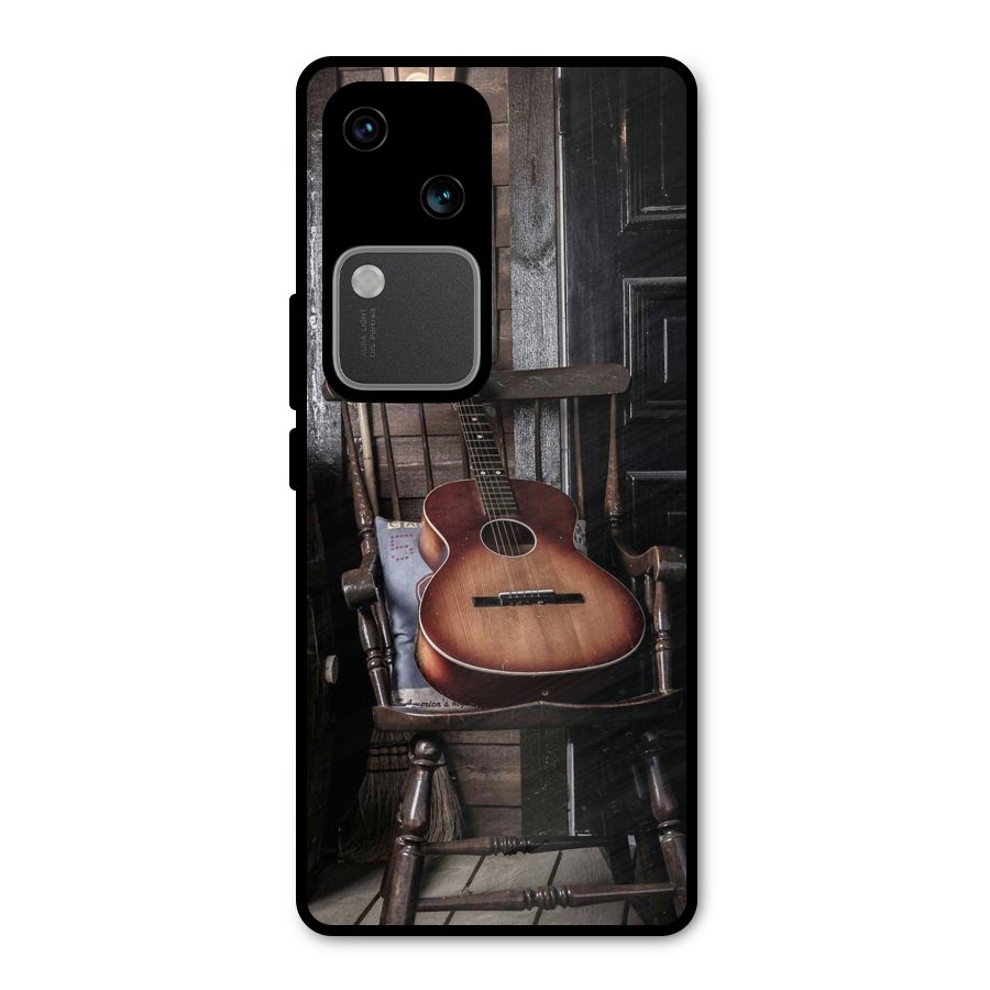 Vintage Chair Guitar Metal Back Case for Vivo V30