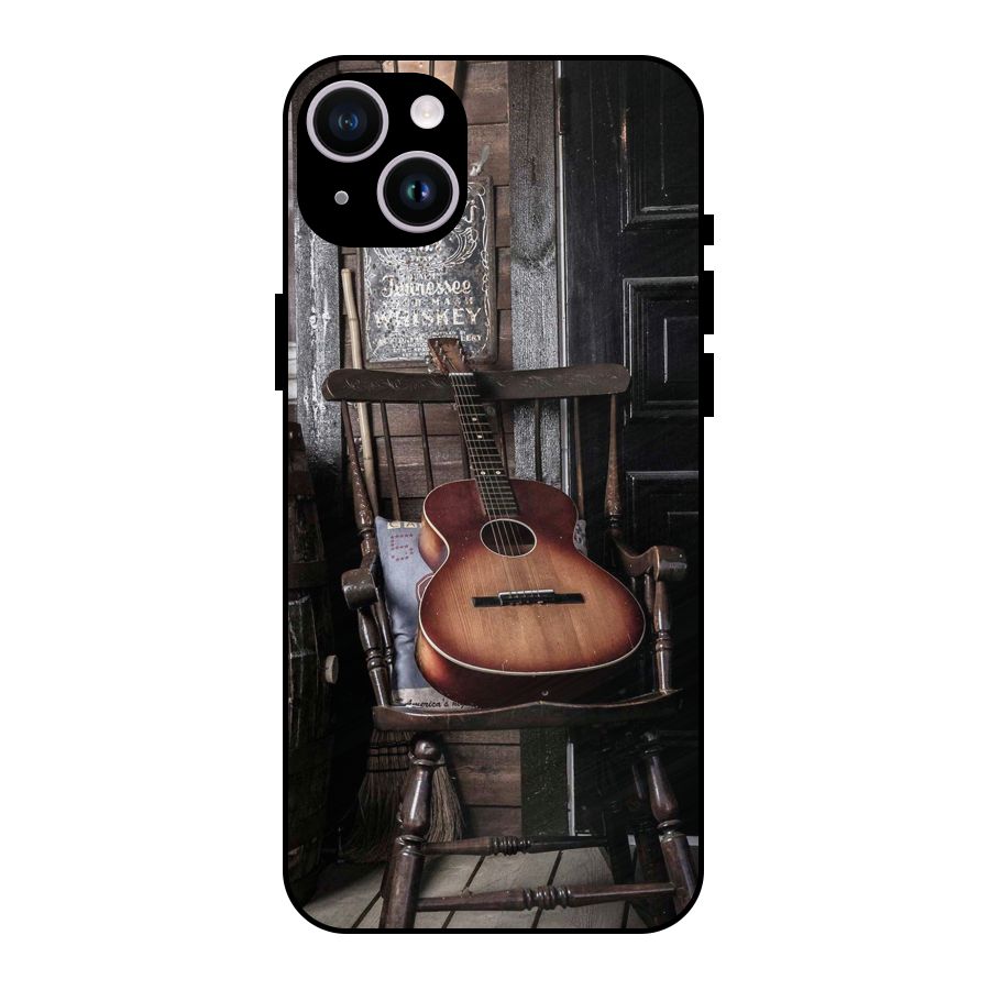Vintage Chair Guitar Metal Back Case for iPhone 14 Plus