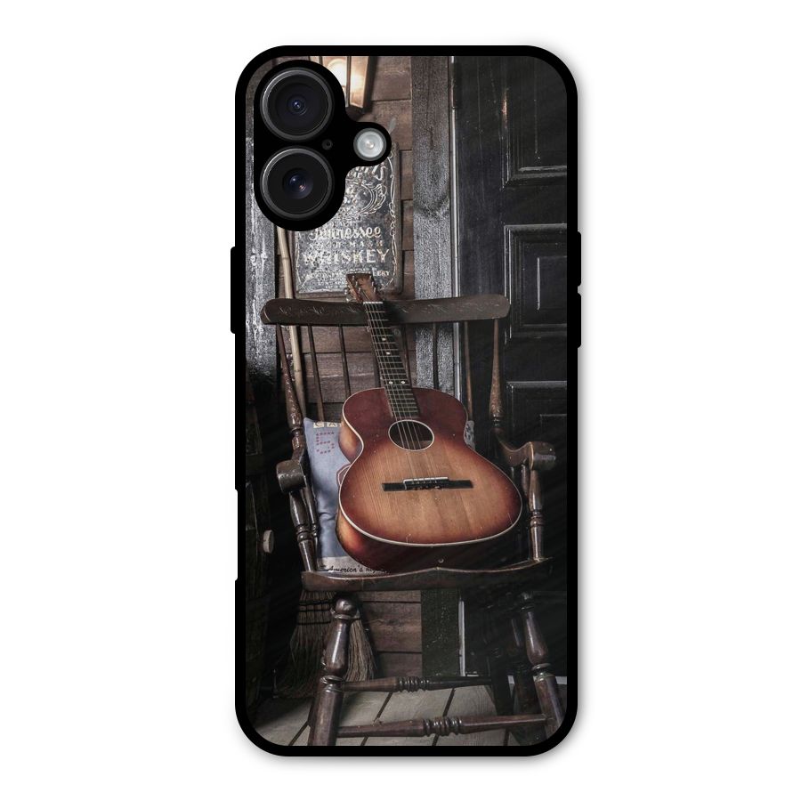 Vintage Chair Guitar Metal Back Case for iPhone 16 Plus