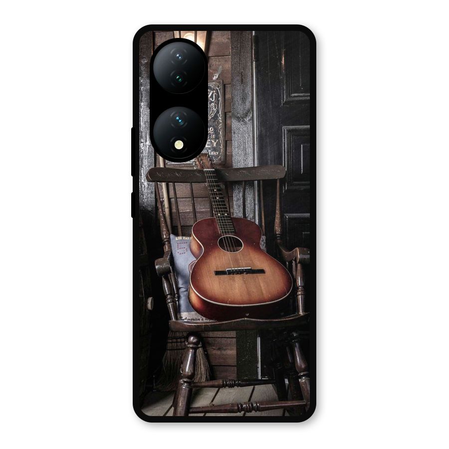 Vintage Chair Guitar Metal Back Case for iQOO Z7s