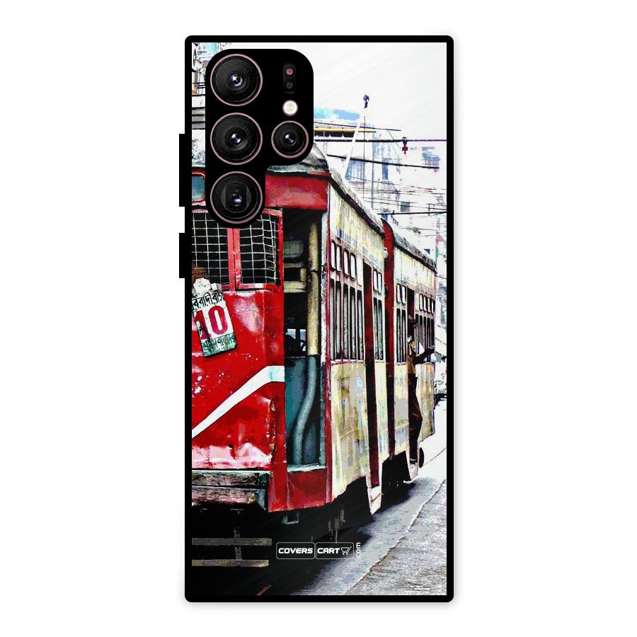 Vintage Citystyle Metal Back Case for Galaxy S22 Ultra 5G