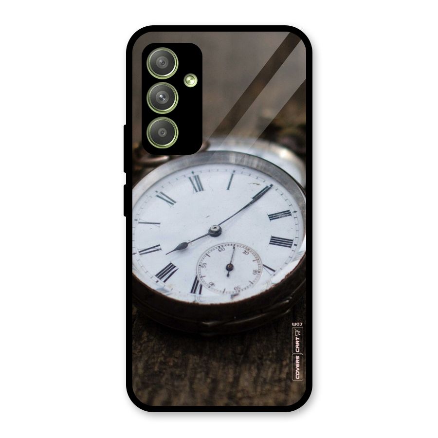 Vintage Clock Glass Back Case for Galaxy A54