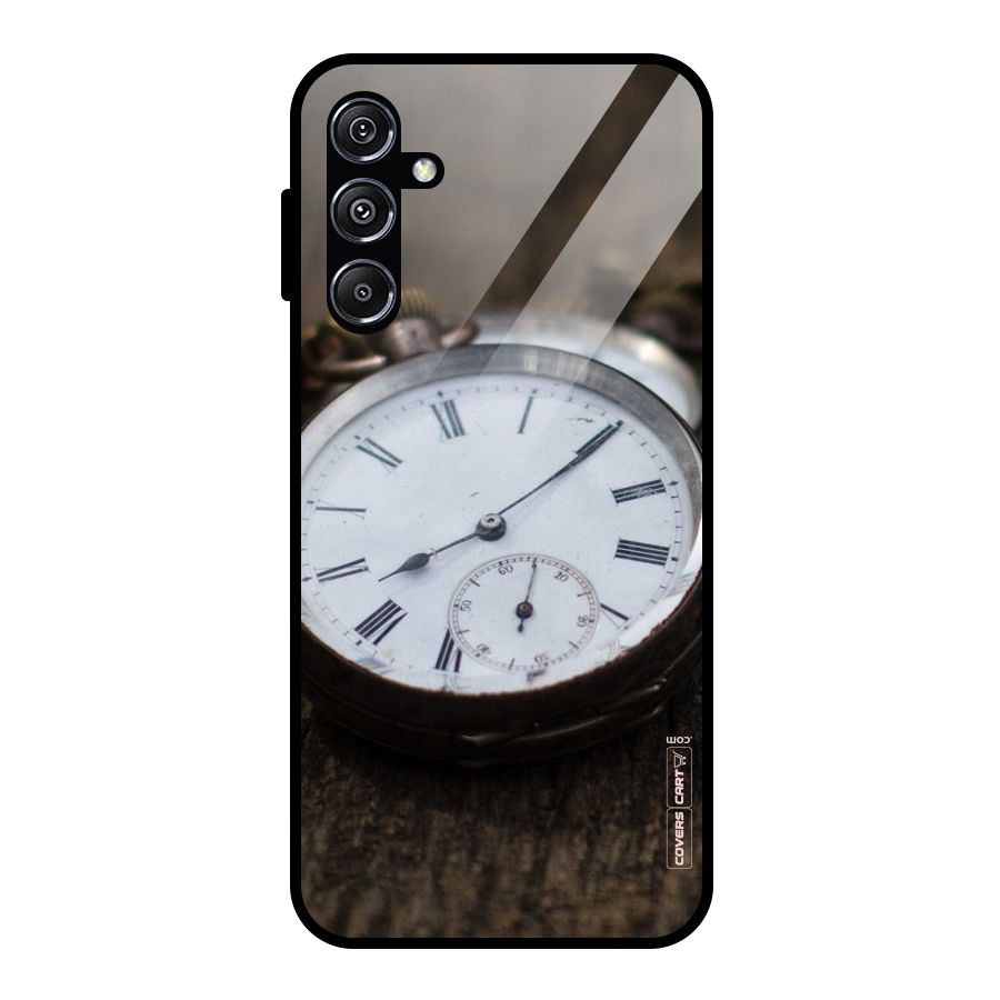 Vintage Clock Glass Back Case for Galaxy M34 5G