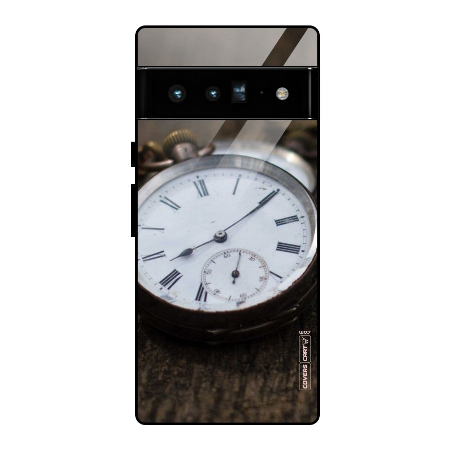 Vintage Clock Glass Back Case for Google Pixel 6 Pro