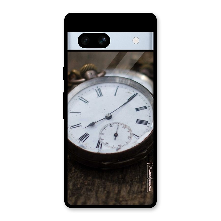 Vintage Clock Glass Back Case for Google Pixel 7a