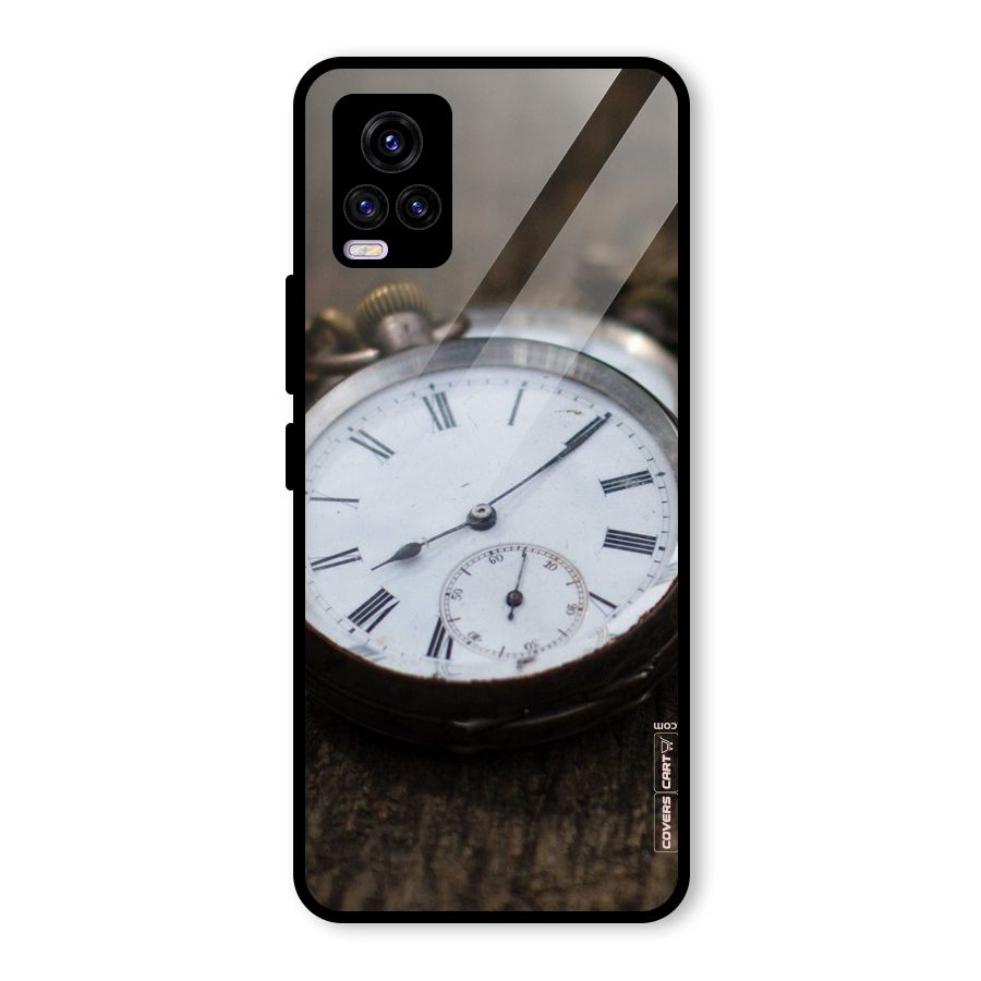 Vintage Clock Glass Back Case for Vivo V20 2021