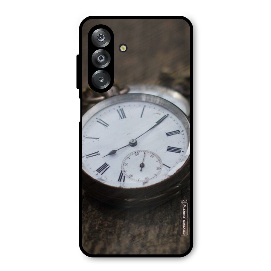 Vintage Clock Metal Back Case for Galaxy A26