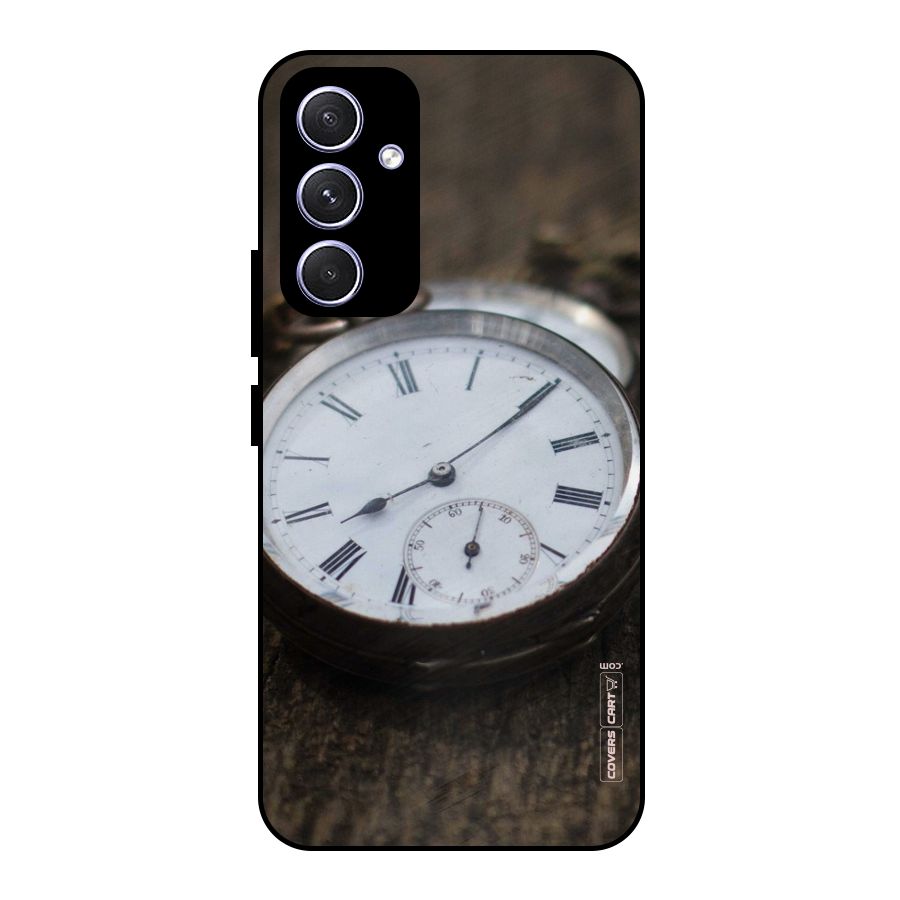 Vintage Clock Metal Back Case for Galaxy A54