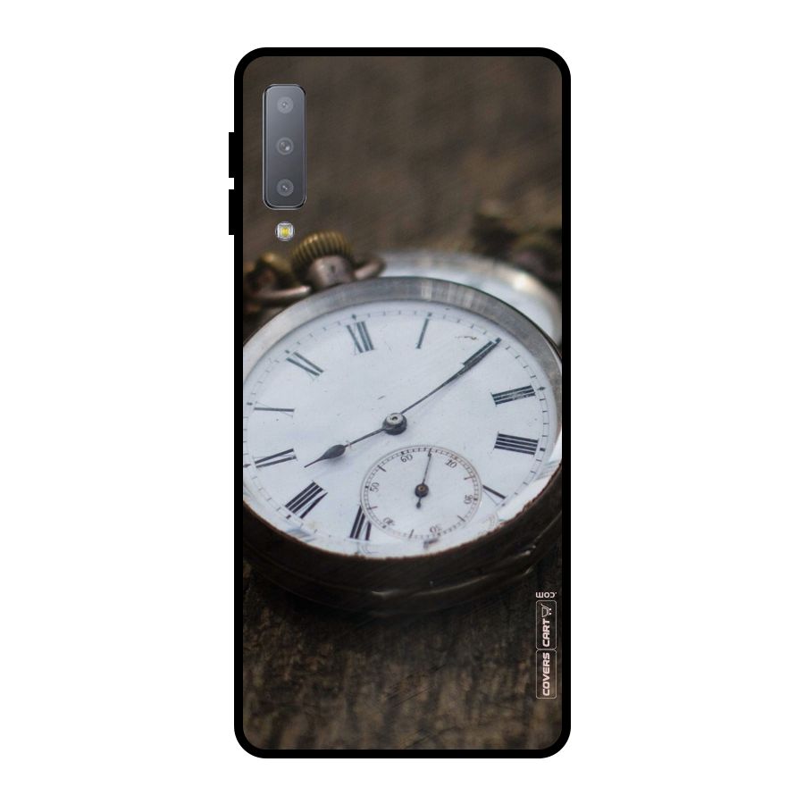 Vintage Clock Metal Back Case for Galaxy A7 (2018)