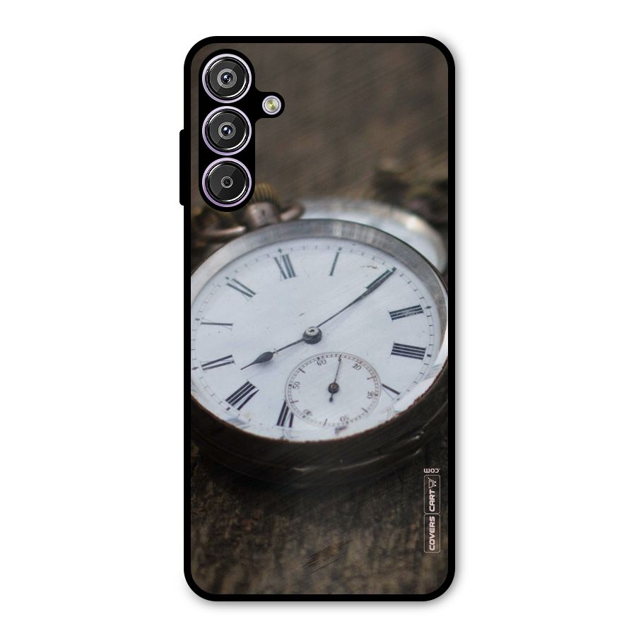 Vintage Clock Metal Back Case for Galaxy F15