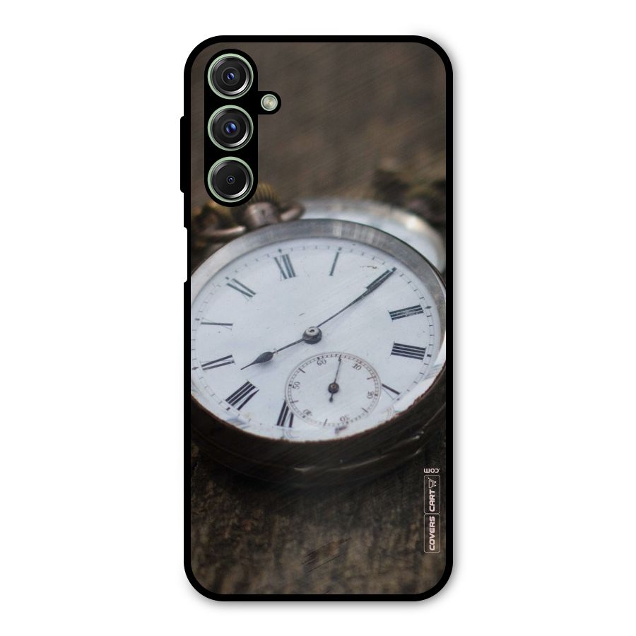 Vintage Clock Metal Back Case for Galaxy F34