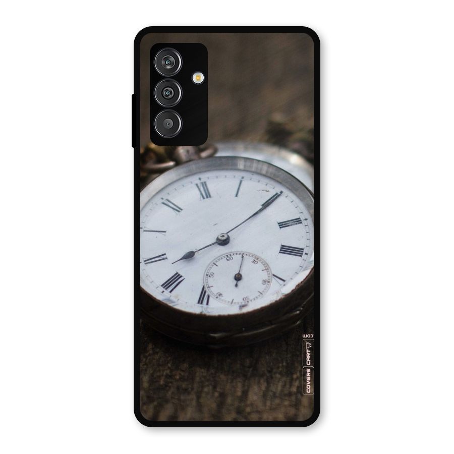 Vintage Clock Metal Back Case for Galaxy M13
