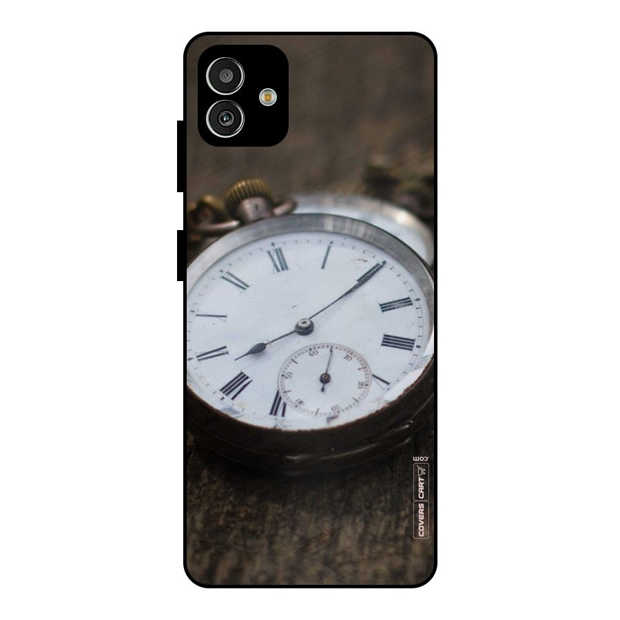 Vintage Clock Metal Back Case for Galaxy M13 5G