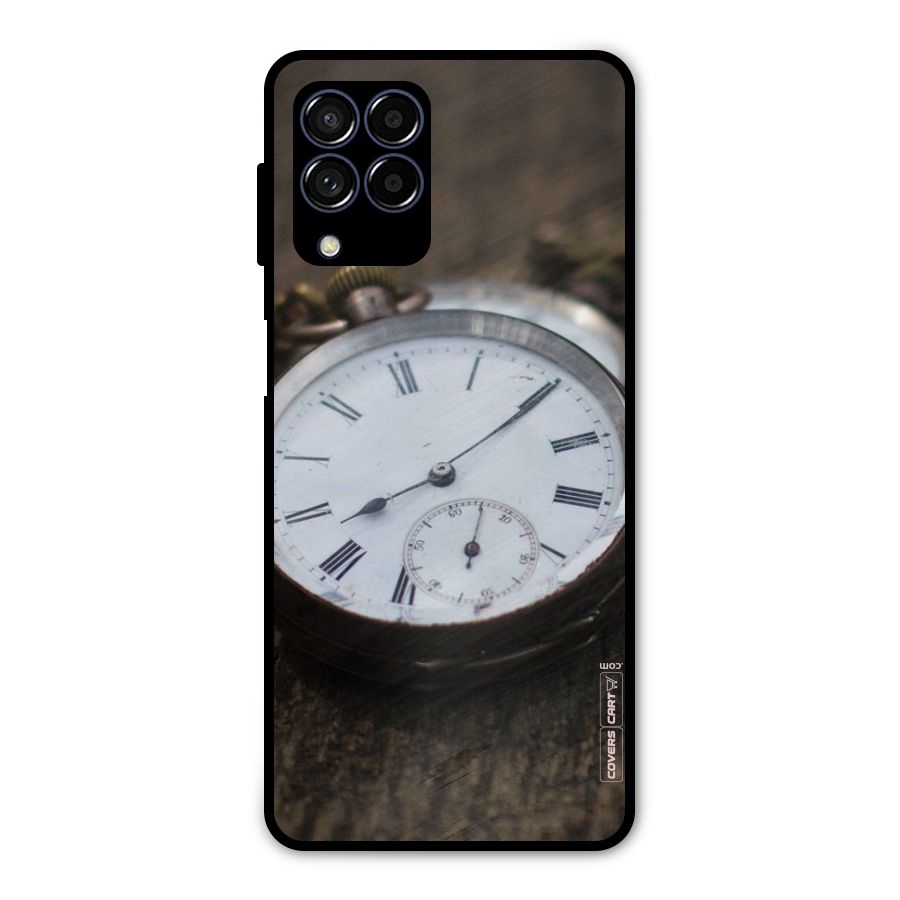 Vintage Clock Metal Back Case for Galaxy M53 5G