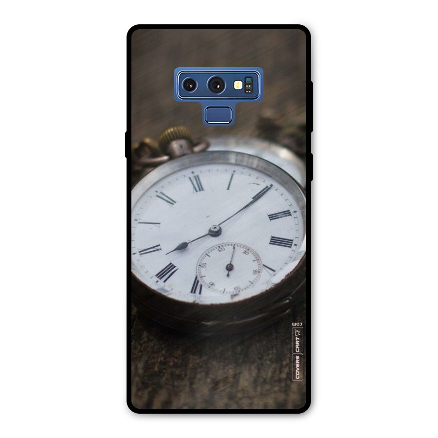 Vintage Clock Metal Back Case for Galaxy Note 9